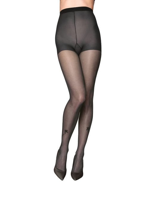 Dres Petra Elisa Lycra 15 DEN Cu Model Rossa Negru 2